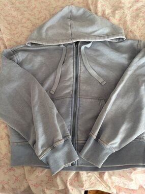 Kids Light Blue Zip-Up Hoodie Jacket